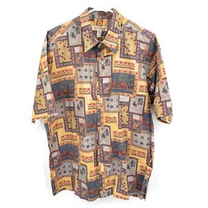 Tori Richard Men's Large 100% Cotton Tropical Hawaiian Shirt Made in USA Vintage